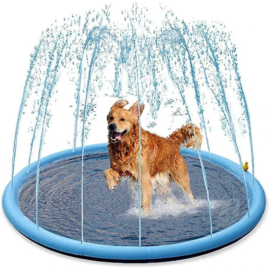 Dog Splash Pad Sprinkler – Non-Slip Pet Water Play Mat for Summer Cooling & Outdoor Fun (Kids & Dogs)
