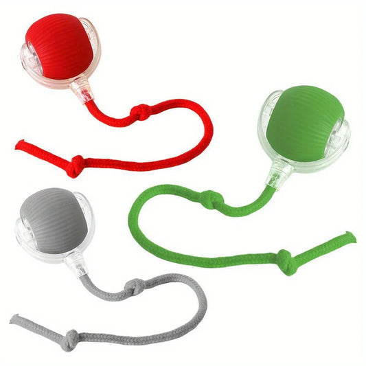 Smart Interactive Rolling Cat Toy Ball – Rechargeable Motion-Activated Play Toy with Tail